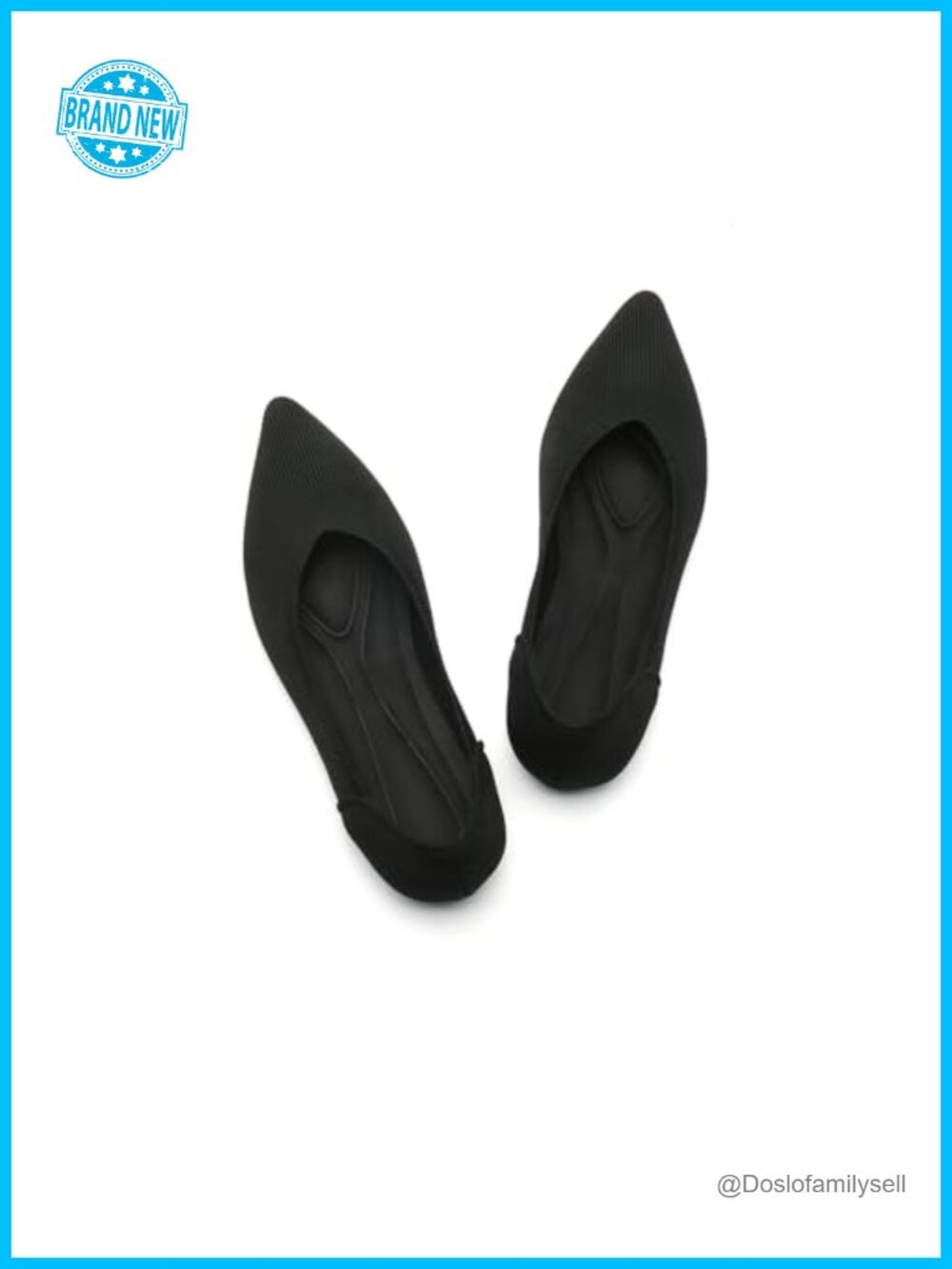 Pointed Toe Flats Women Dressy Knit Ballet Flats Slip On Comfortable Shoes